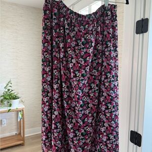 J. Crew Vibrant Floral Midi Skirt